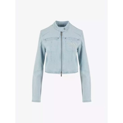 Karl Kani Retro Tm Denim Biker Jacket Bleached Blue  Μπλε Karl Kani Retro Tm Denim Biker Jacket Bleached Blue  Μπλε