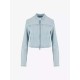 Karl Kani Retro Tm Denim Biker Jacket Bleached Blue  Μπλε