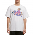 Karl Kani Woven Signature Airbrush Amor Tee White/Pink Άσπρο