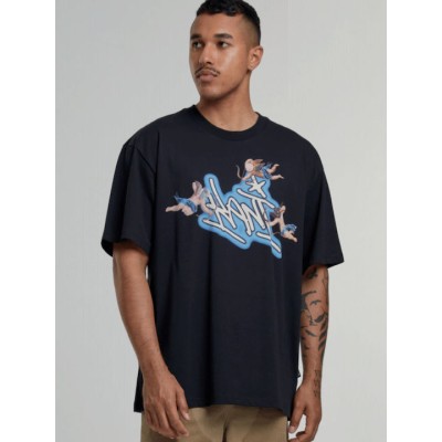 Karl Kani Woven Signature Airbrush Amor Tee Black Μαύρο Karl Kani Woven Signature Airbrush Amor Tee Black Μαύρο