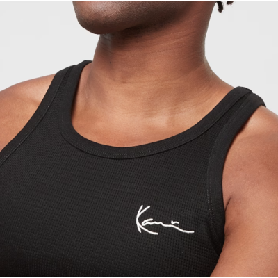 Karl Kani Chest Signature Essential Waffle Tanktop Μαύρο Karl Kani Chest Signature Essential Waffle Tanktop Μαύρο