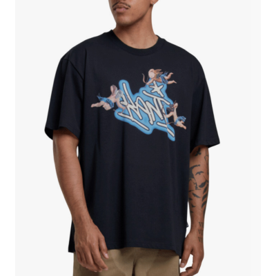 Karl Kani Woven Signature Airbrush Amor Tee Black Μαύρο Karl Kani Woven Signature Airbrush Amor Tee Black Μαύρο