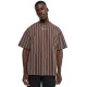 Karl Kani Small Signature Essential Pinstripe Tee Brown Καφέ