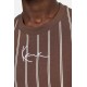 Karl Kani Small Signature Essential Pinstripe Tee Brown Καφέ
