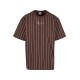 Karl Kani Small Signature Essential Pinstripe Tee Brown Καφέ