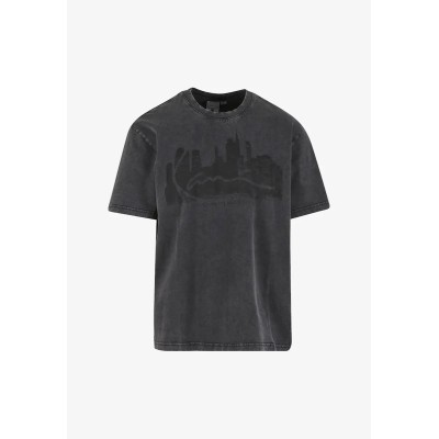 Karl Kani Signature Skyline Washed Boxy Print T-Shirt Γκρι