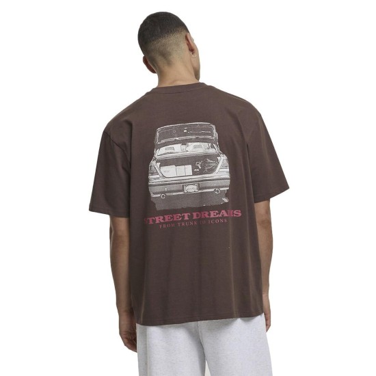 KARL KANI SLOGAN BOXY T-SHIRT BROWN Καφέ
