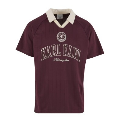 Karl Kani Heritage Pinstripe Soccer Jersey T-Shirt Μπορντώ