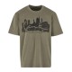 KARL KANI SIGNATURE SKYLINE WASHED BOXY T-SHIRT Λαδί