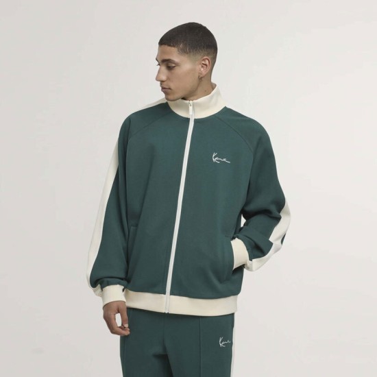KARL KANI SIGNATURE SIDESTRIPE PIQUE TRACKJACKET Πράσινο