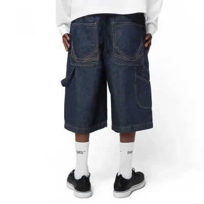 KARL KANI KARL OG RINSED RELAXED BAGGY WORKWEAR JORTS BLUE Μπλε