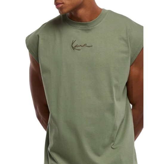 Karl Kani Small Signature Essential Sleeveless Tee Λαδί