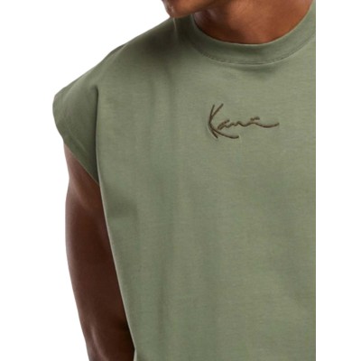 Karl Kani Small Signature Essential Sleeveless Tee Λαδί
