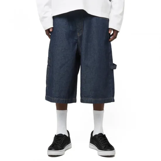 KARL KANI KARL OG RINSED RELAXED BAGGY WORKWEAR JORTS BLUE Μπλε