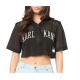 Karl Kani Mesh Cropped Baseball Shirt Μαύρο