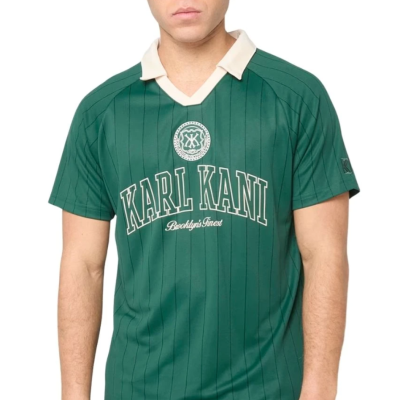 Karl Kani Heritage Pinstripe Soccer Jersey T-Shirt Πράσινο