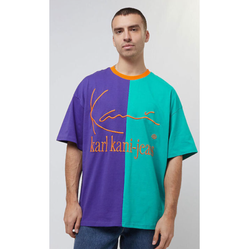 Karl Kani KKJ Block Boxy Tee Petrol/Purple