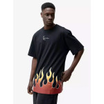 KARL KANI SMALL SIGNATURE FLAME TEE BLACK