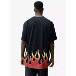 KARL KANI SMALL SIGNATURE FLAME TEE BLACK