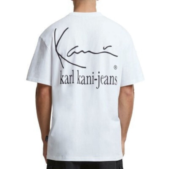 Ανδρικό T-Shirt Λευκό - Karl Kani Tiny Signature Print