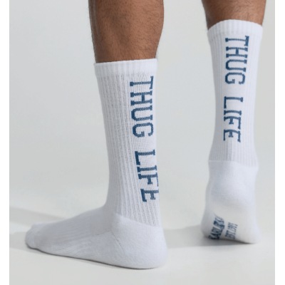 KARL KANI THUG LIFE 3-PAIRS SOCKS UNISEX ΚΑΛΤΣΕΣ POLYESTER/ELASTANE – WHITE/RED/BEIGE