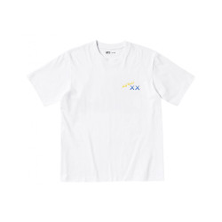 KAWS  Warhol UT Graphic T-Shirt White Blue Άσπρο