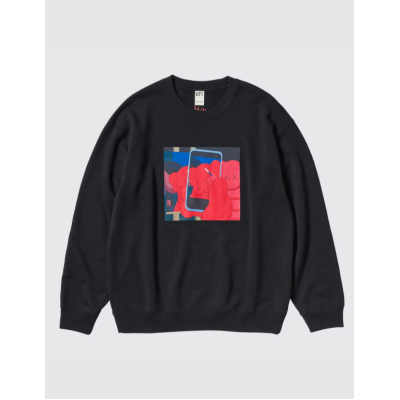 KAWS  Warhol Graphic Sweatshirt Black Μαύρο KAWS  Warhol Graphic Sweatshirt Black Μαύρο