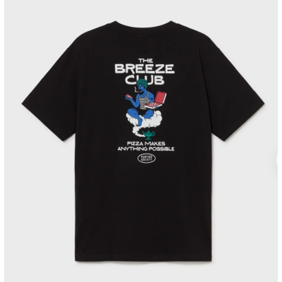 Kaotiko Regular Pizza Makes Anything Black T-Shirt Μαύρο Kaotiko Regular Pizza Makes Anything Black T-Shirt Μαύρο