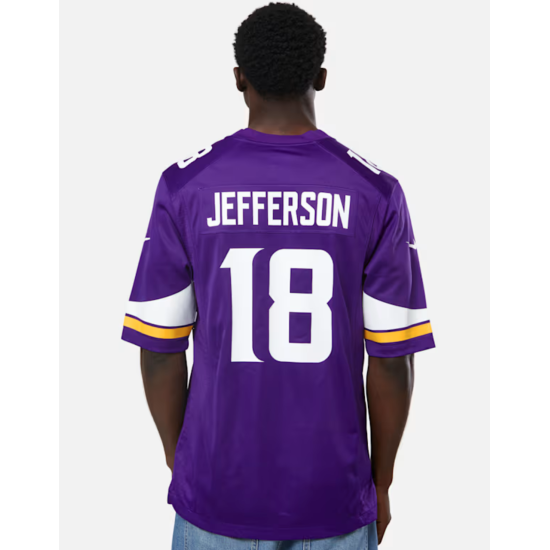 Nike NFL Minnesota Vikings Game Home Jersey Justin Jefferson 18 Μωβ