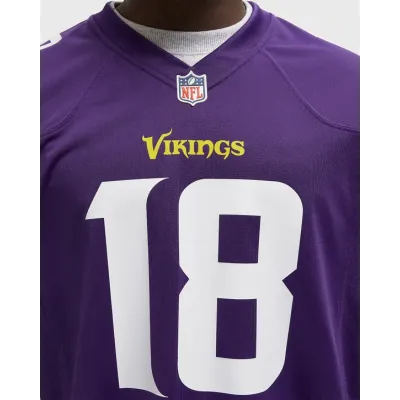 Nike NFL Minnesota Vikings Game Home Jersey Justin Jefferson 18 Μωβ Nike NFL Minnesota Vikings Game Home Jersey Justin Jefferson 18 Μωβ