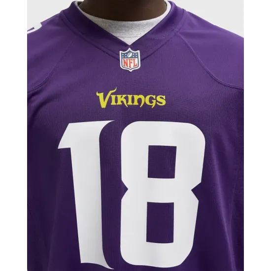 Nike NFL Minnesota Vikings Game Home Jersey Justin Jefferson 18 Μωβ