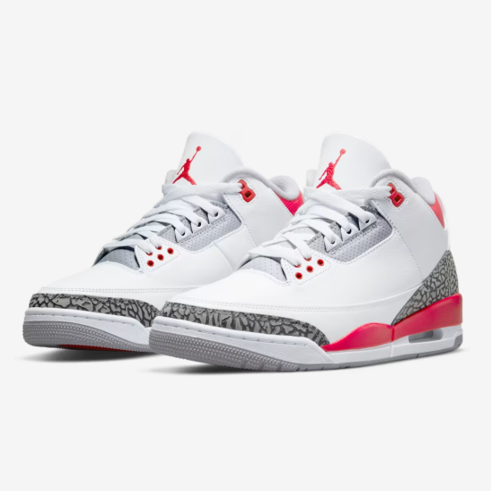 Nike Air Jordan 3 Fire Red Άσπρο