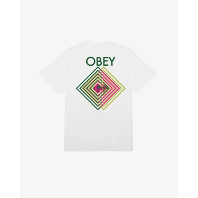 OBEY DOUBLE VISION CLASSIC T-SHIRT-WHITE OBEY DOUBLE VISION CLASSIC T-SHIRT-WHITE