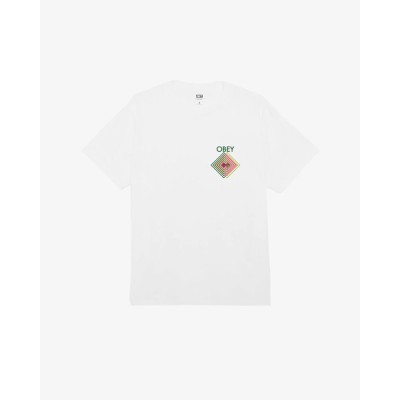 OBEY DOUBLE VISION CLASSIC T-SHIRT-WHITE OBEY DOUBLE VISION CLASSIC T-SHIRT-WHITE