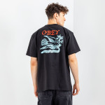 OBEY PEACE DELIVERY DOVE TEE Μαύρο