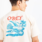 OBEY PEACE DELIVERY DOVE TEE CREAM Μπεζ