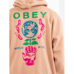 OBEY Helping Hand Hoodie Καφέ