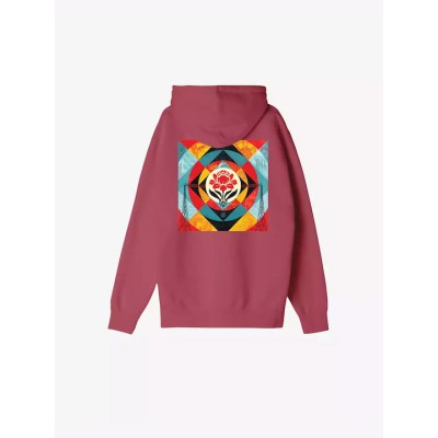 Obey Hoodie Obey Geometric Power Carvas Κόκκινο Obey Hoodie Obey Geometric Power Carvas Κόκκινο