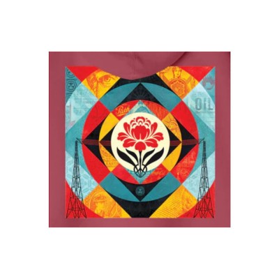 Obey Hoodie Obey Geometric Power Carvas Κόκκινο Obey Hoodie Obey Geometric Power Carvas Κόκκινο