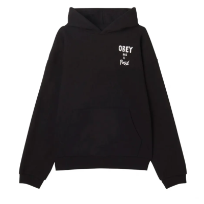 Obey Posse Extra Heavy Ηoodie Μαύρο Obey Posse Extra Heavy Ηoodie Μαύρο