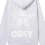 OBEY BOLD STAR EXTRA HEAVY HOODIE ASH GREY Γκρι