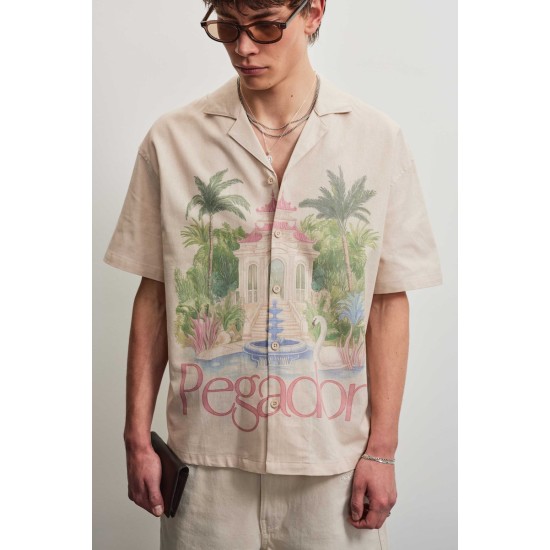 PEGADOR TOLEDO LINEN SHIRT CREAM Μπεζ