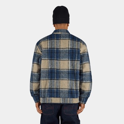 Pegador Overshirt Long-sleeved Flannel Shirt Checked Stone Μπλε