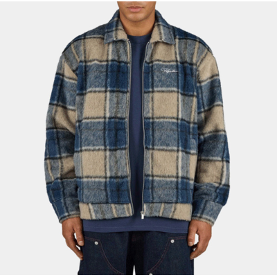 Pegador Overshirt Long-sleeved Flannel Shirt Checked Stone Μπλε