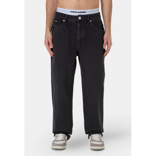 Pegador Baltra Baggy Jeans Washed Black Μαύρο