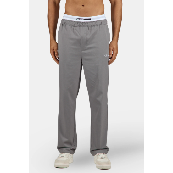 Pegador Darren Regular Smart Pants Mid Grey Γκρι