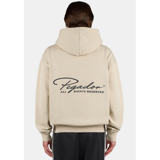 Pegador Pike Oversized Sweat Jacket Washed Stone Black Μπεζ