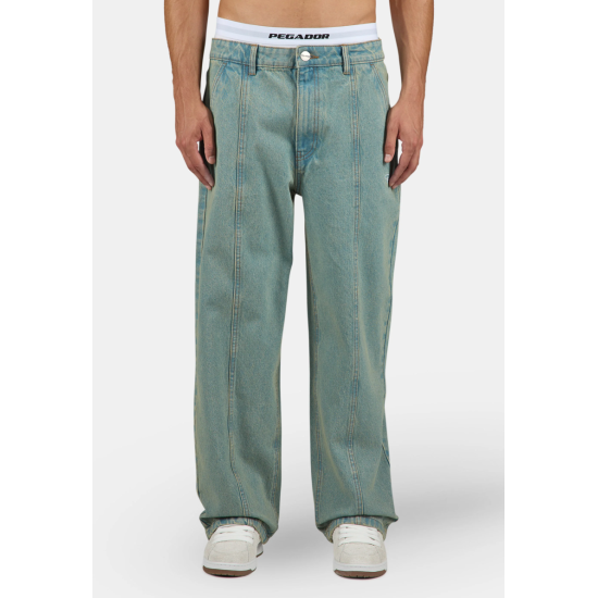PEGADOR Stem Loose Jeans Washed Vintage Blue Μπλε