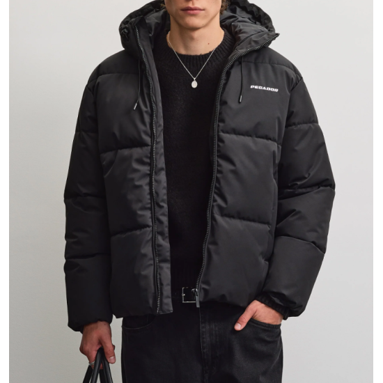 Pegador Bertinoro Hooded Puffer Jacket Black Μαύρο