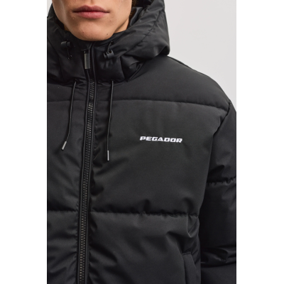 Pegador Bertinoro Hooded Puffer Jacket Black Μαύρο